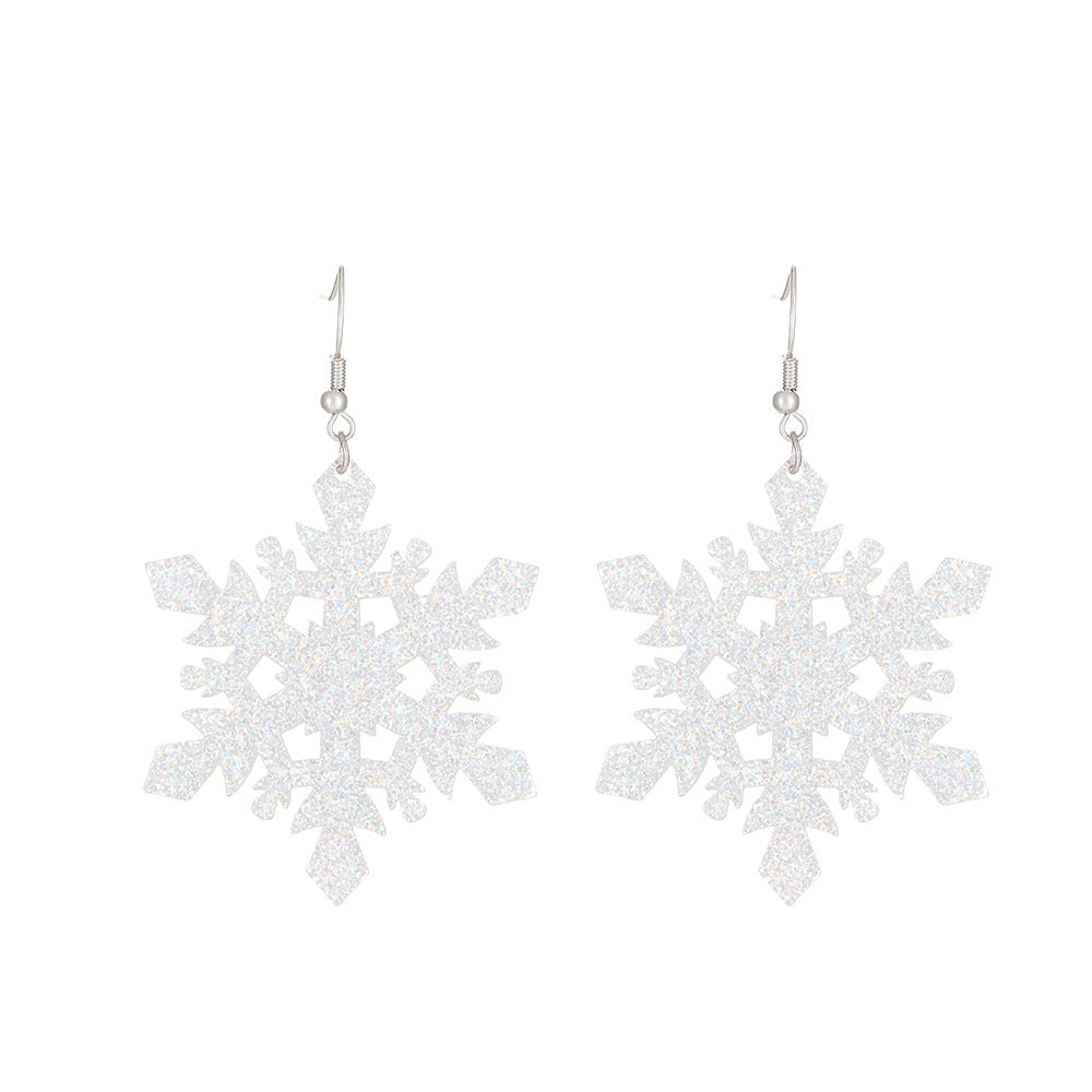 Wholesale Christmas Exaggerated Snowflakes Classic Colorful Bell Snowman Earrings